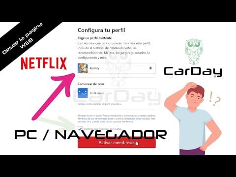 ¿Cómo transferir un perfil de una cuenta ya existente a un pase extra?